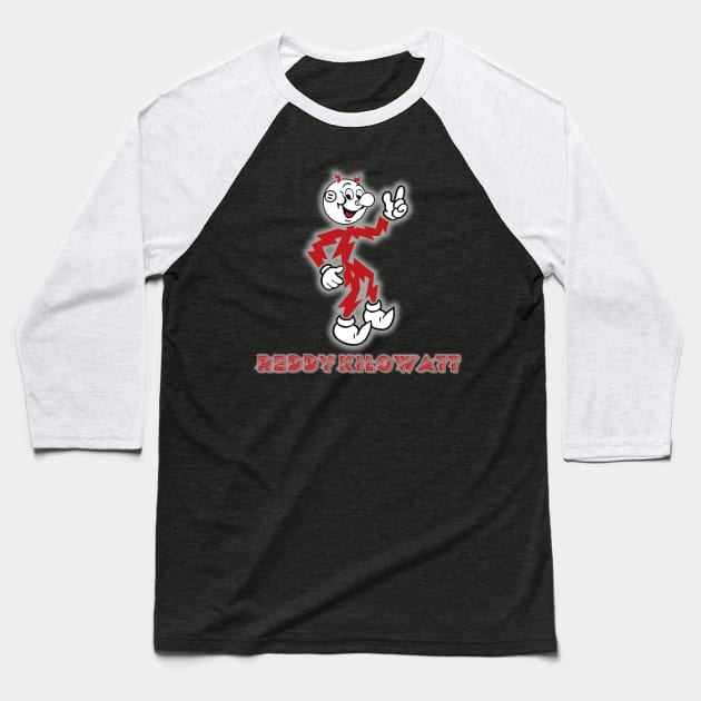 Reddy Kilowatt Retro Baseball T-Shirt by RetroZest